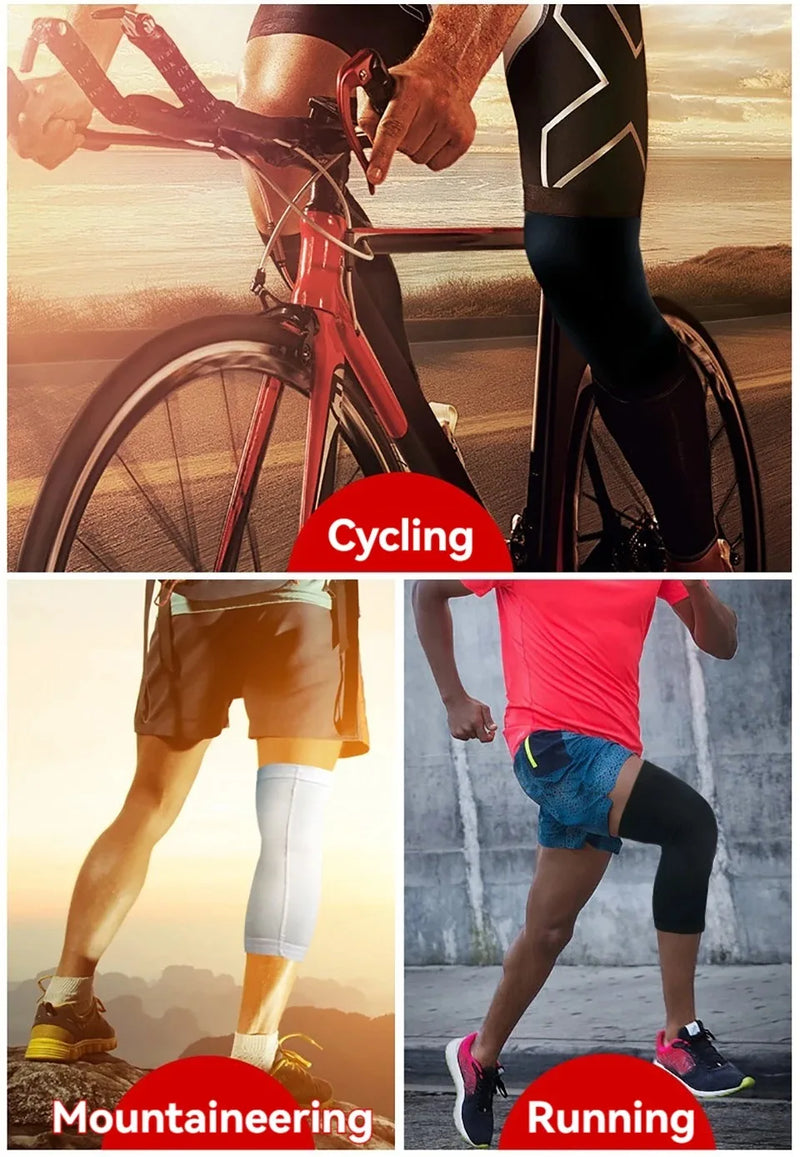 1Pcs Basketball Sports Knee Pads Unisex Elastic Knitted  Compression Leg Warmers for Outdoor Running Cycling Mountaineering