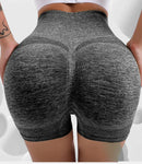 CZGUKE Women High Waist Workout Shorts Butt Lifting Tummy Control Ruched Booty Smile Yoga Short Pant