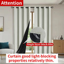2pcs Modern 100% Blackout Curtain with Coated Lining, Curains for Bedroom, Living Room, Dining Room, Bathroom, Home Decor
