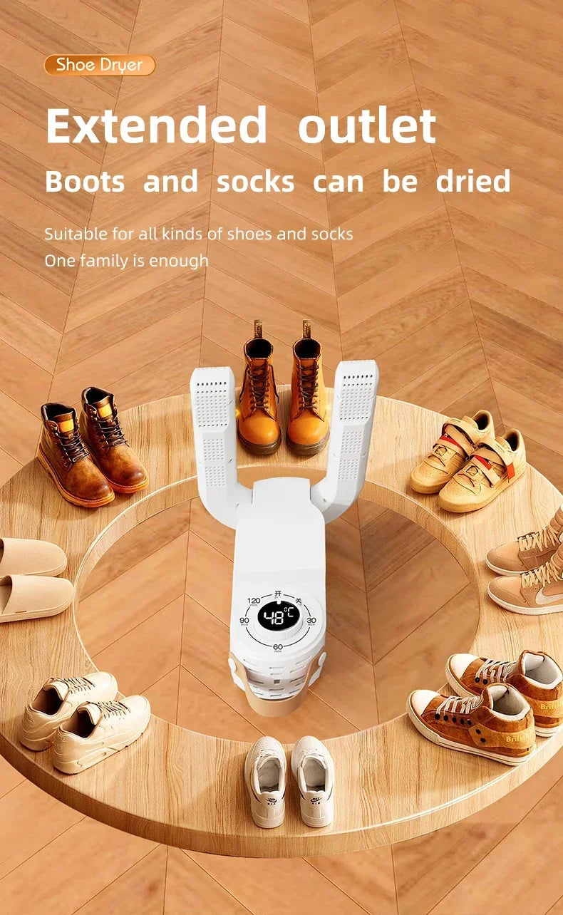 Q1 Intelligent Timer Shoe Dryer Adjustable Dryer Quick Drying Deodorizing Sterilizing Shoe Dryer Household Shoe Warmer Heater