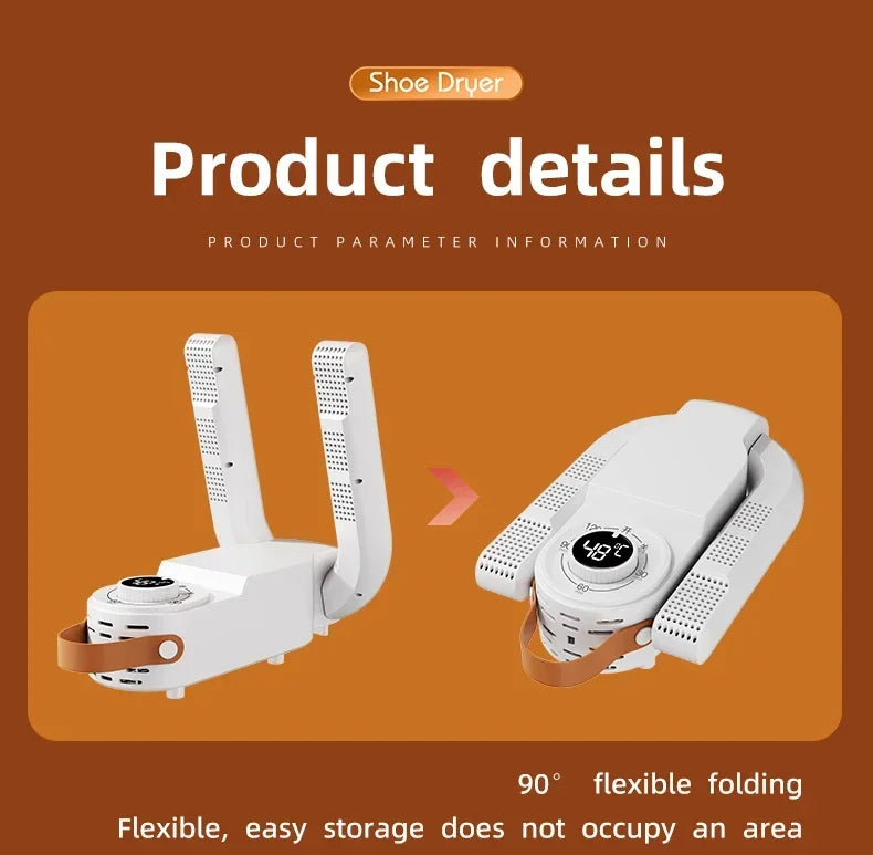 Q1 Intelligent Timer Shoe Dryer Adjustable Dryer Quick Drying Deodorizing Sterilizing Shoe Dryer Household Shoe Warmer Heater