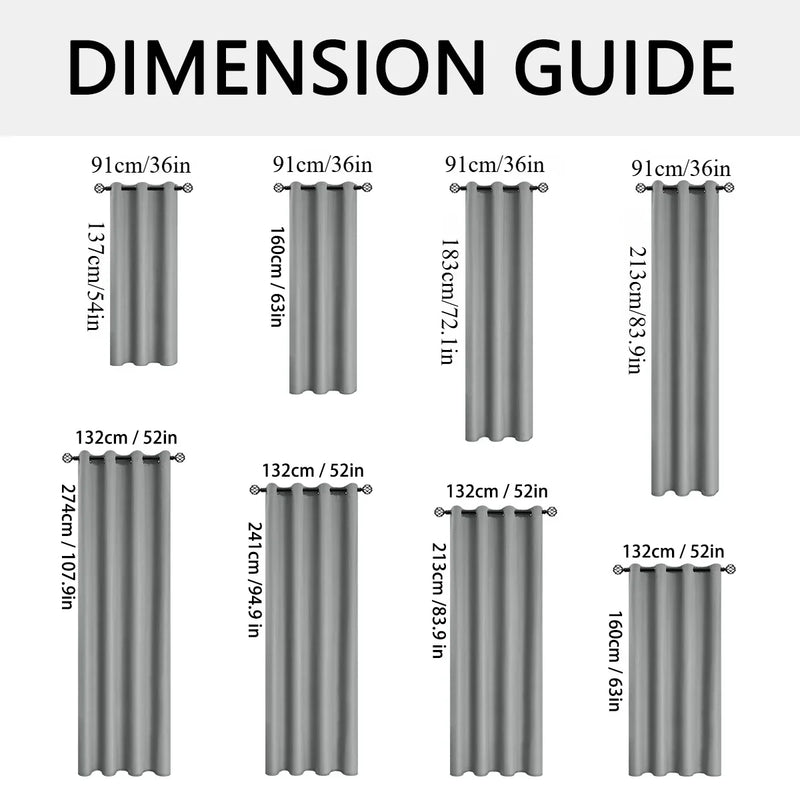 2pcs Modern 100% Blackout Curtain with Coated Lining, Curains for Bedroom, Living Room, Dining Room, Bathroom, Home Decor