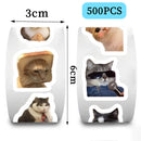 500PCs/Roll Cartoon Cat Stickers School Reward Stickers Classroom Decoration Encouragement Sticker for Student Teacher Gift