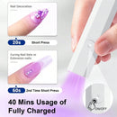 Convenient Handheld Mini UV Light Cure Nails Lamp for Gel Nails LED Nail Lamp for Gel Polish Manicure Nail Dryer for Fast Curing