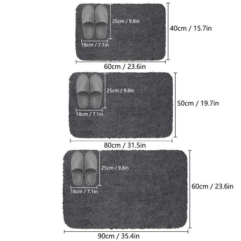 Long hair absorbent bathroom mat furry shower room foot wiping mat toilet non-slip mat entrance mat