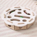 Interactive Cat Toy Maze Game Teasing Kitten Pet Puzzle with Bell Balls Funny Dig Hole Box Felt Tunnel Self-Entertaining Tool