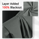 2pcs Modern 100% Blackout Curtain with Coated Lining, Curains for Bedroom, Living Room, Dining Room, Bathroom, Home Decor