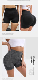 CZGUKE Women High Waist Workout Shorts Butt Lifting Tummy Control Ruched Booty Smile Yoga Short Pant