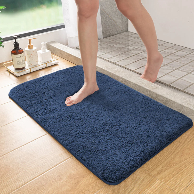 Long hair absorbent bathroom mat furry shower room foot wiping mat toilet non-slip mat entrance mat