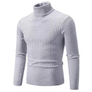 2025 New Men's High Neck Sweater Solid Color Pullover Knitted Warm Casual Turtleneck Sweatwear Woolen Mens Winter Outdoor Tops
