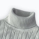 2025 New Men's High Neck Sweater Solid Color Pullover Knitted Warm Casual Turtleneck Sweatwear Woolen Mens Winter Outdoor Tops