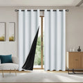 2pcs Modern 100% Blackout Curtain with Coated Lining, Curains for Bedroom, Living Room, Dining Room, Bathroom, Home Decor