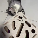 Interactive Cat Toy Maze Game Teasing Kitten Pet Puzzle with Bell Balls Funny Dig Hole Box Felt Tunnel Self-Entertaining Tool