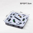 Interactive Cat Toy Maze Game Teasing Kitten Pet Puzzle with Bell Balls Funny Dig Hole Box Felt Tunnel Self-Entertaining Tool