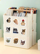 500PCs/Roll Cartoon Cat Stickers School Reward Stickers Classroom Decoration Encouragement Sticker for Student Teacher Gift