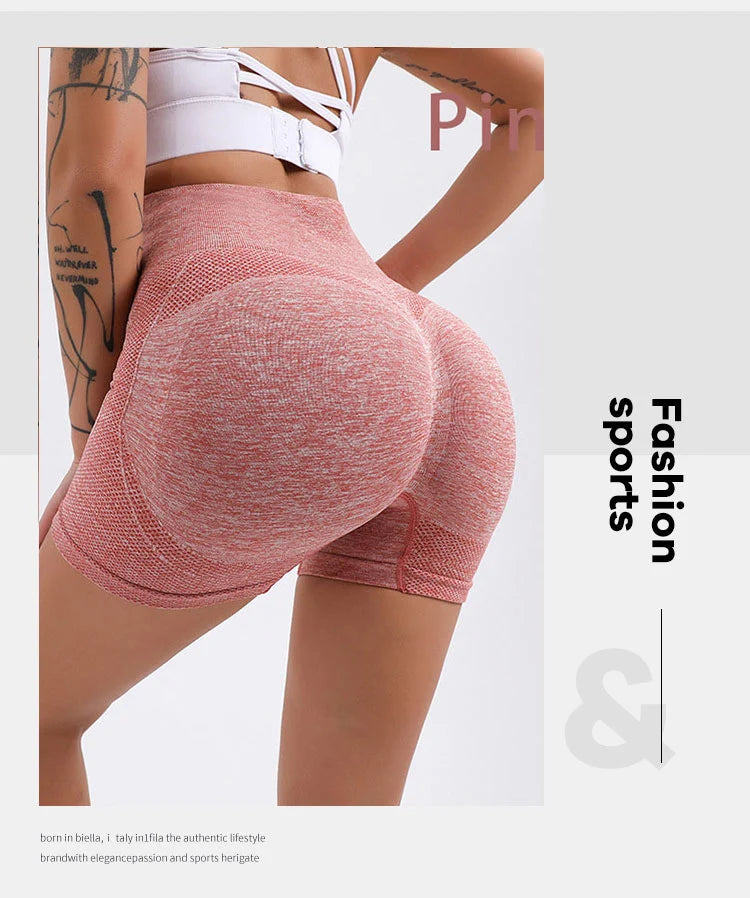 CZGUKE Women High Waist Workout Shorts Butt Lifting Tummy Control Ruched Booty Smile Yoga Short Pant