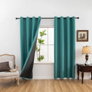 2pcs Modern 100% Blackout Curtain with Coated Lining, Curains for Bedroom, Living Room, Dining Room, Bathroom, Home Decor