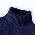 2025 New Men's High Neck Sweater Solid Color Pullover Knitted Warm Casual Turtleneck Sweatwear Woolen Mens Winter Outdoor Tops